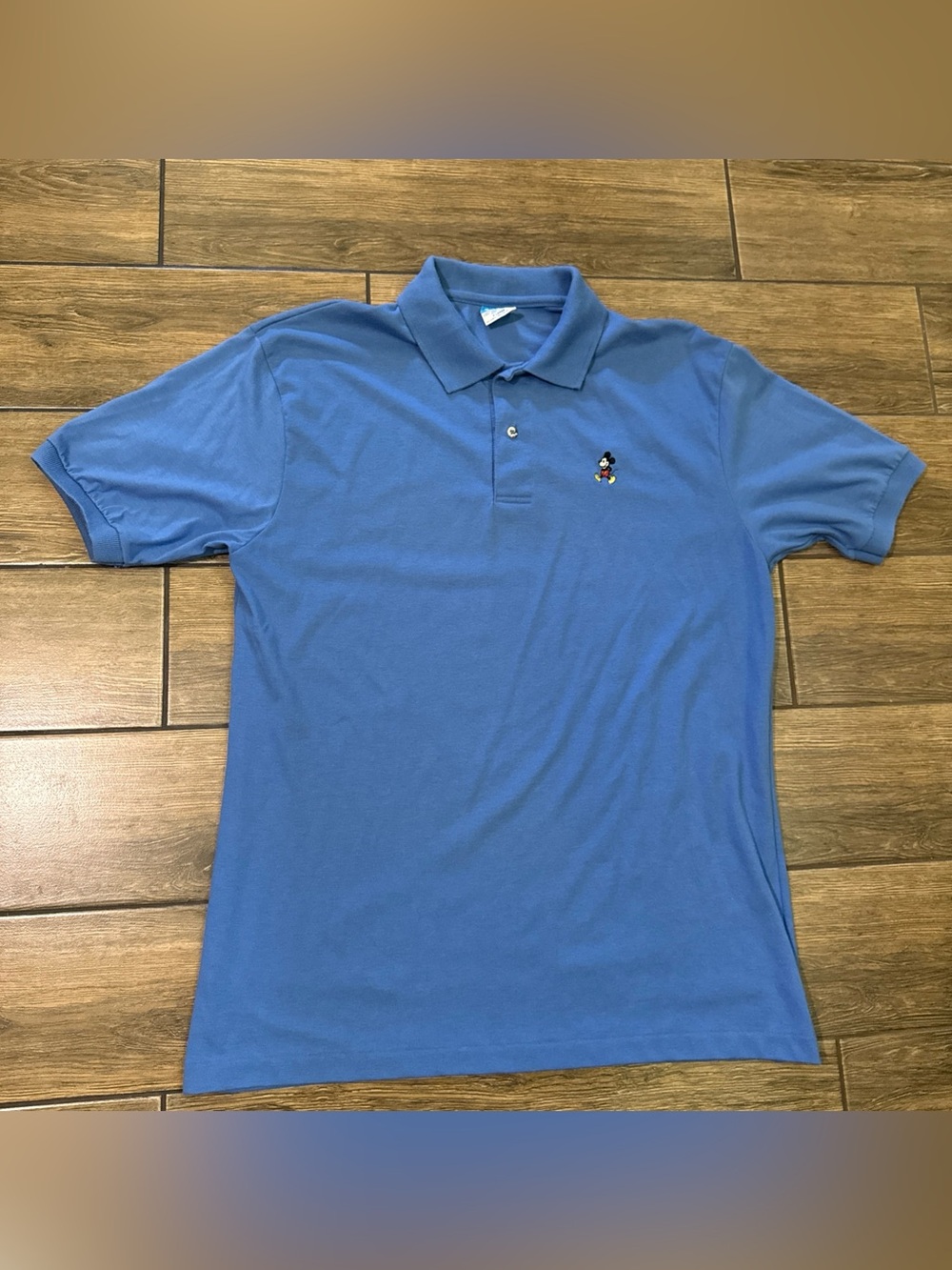 70s Disney Mickey Mouse Polo Shirt Walt World Rare Men’s XL